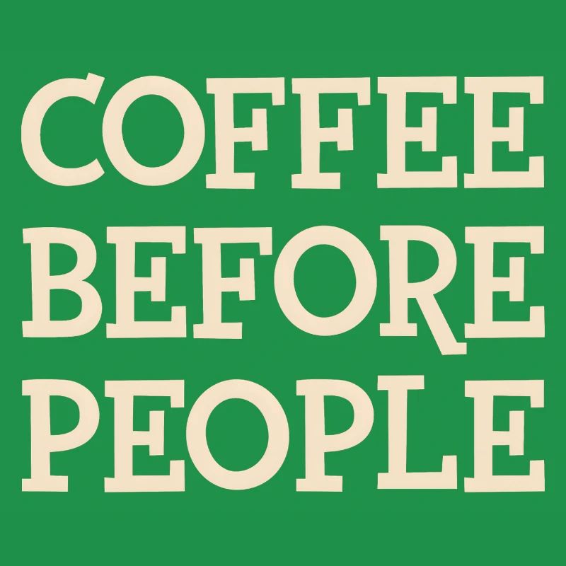 Le café avant les gens Conception typographique