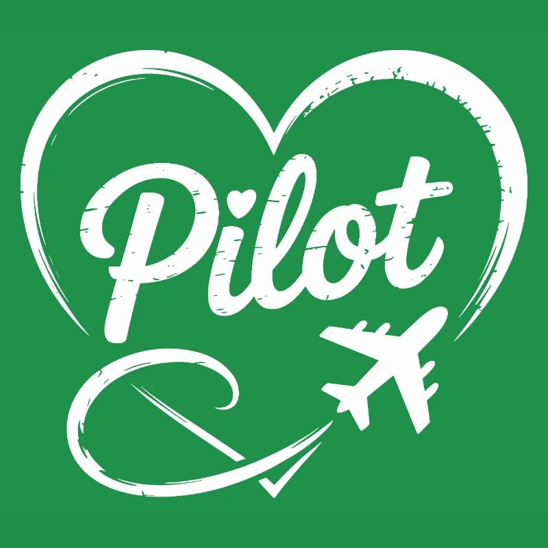 Pilot Herz Flugzeug Flugschein