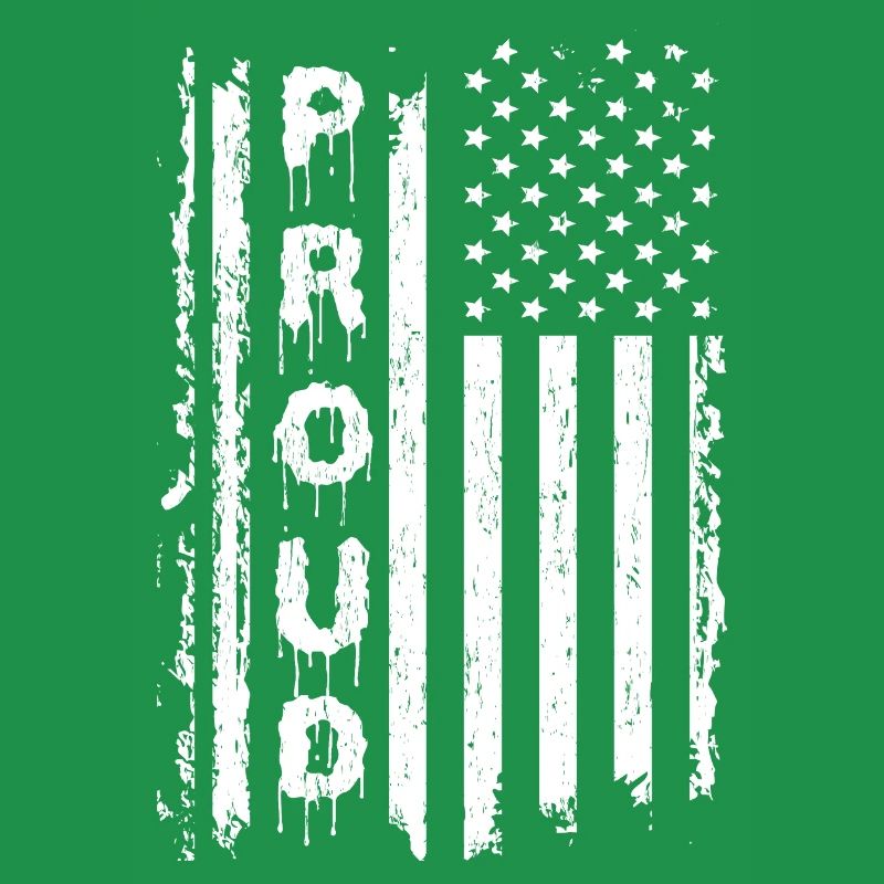 American Flags and Text Graphics