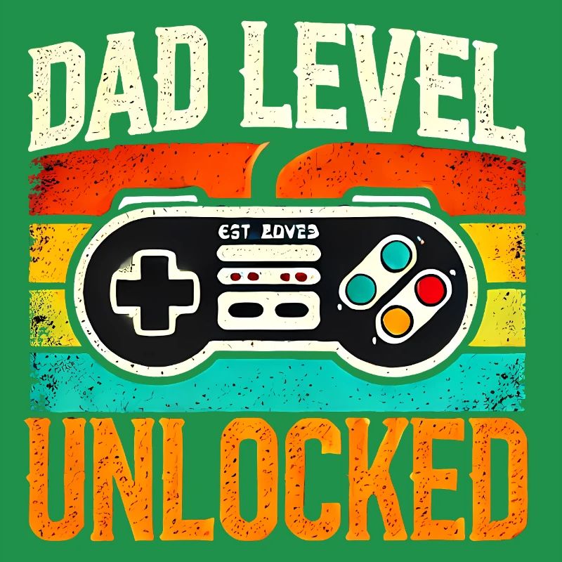 Dad Level Unlocked Retro Controller, Fathers 