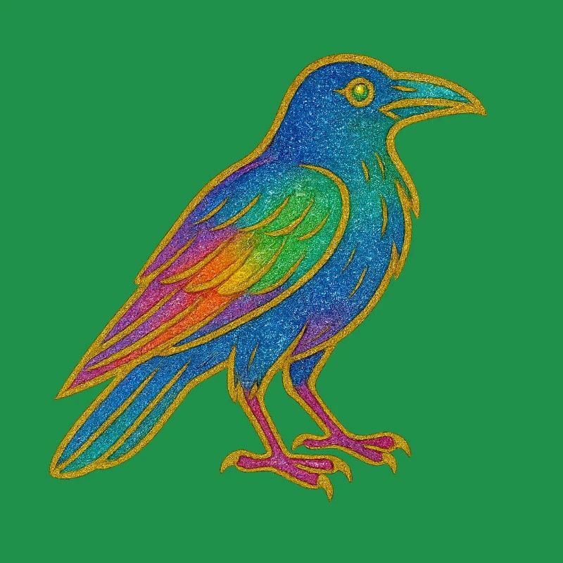 Regenbogenrabe Patchdesign