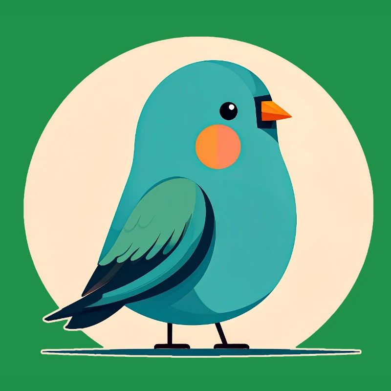 Kleiner grün-blauer Vogel