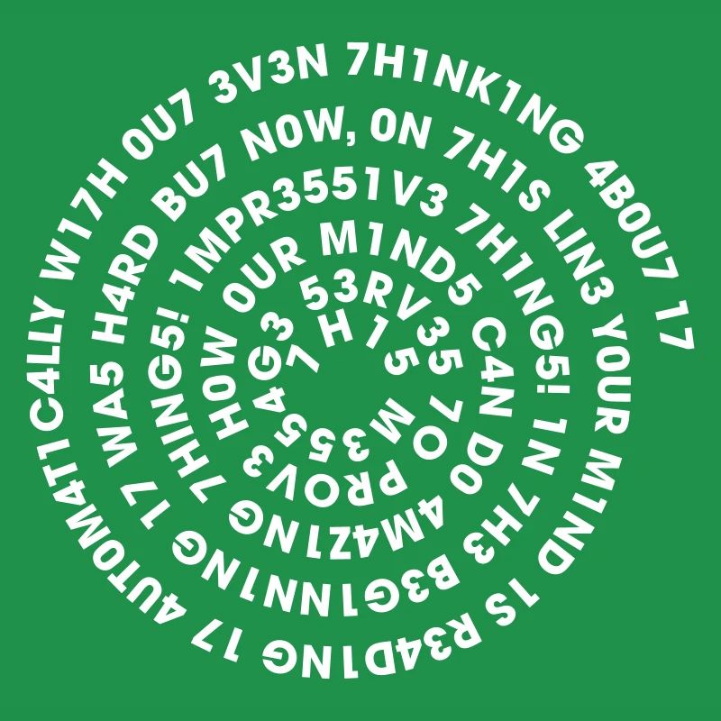 Leetspeak Spirale – Nerd Code 1337 Geek Design