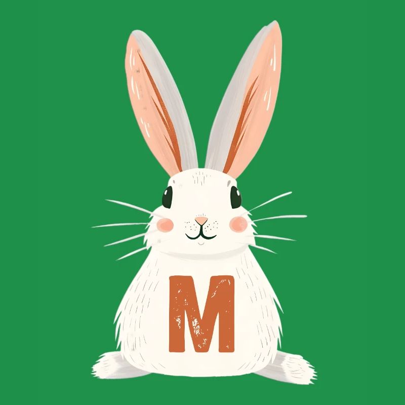 M -Letter - Bunny - Personalizable