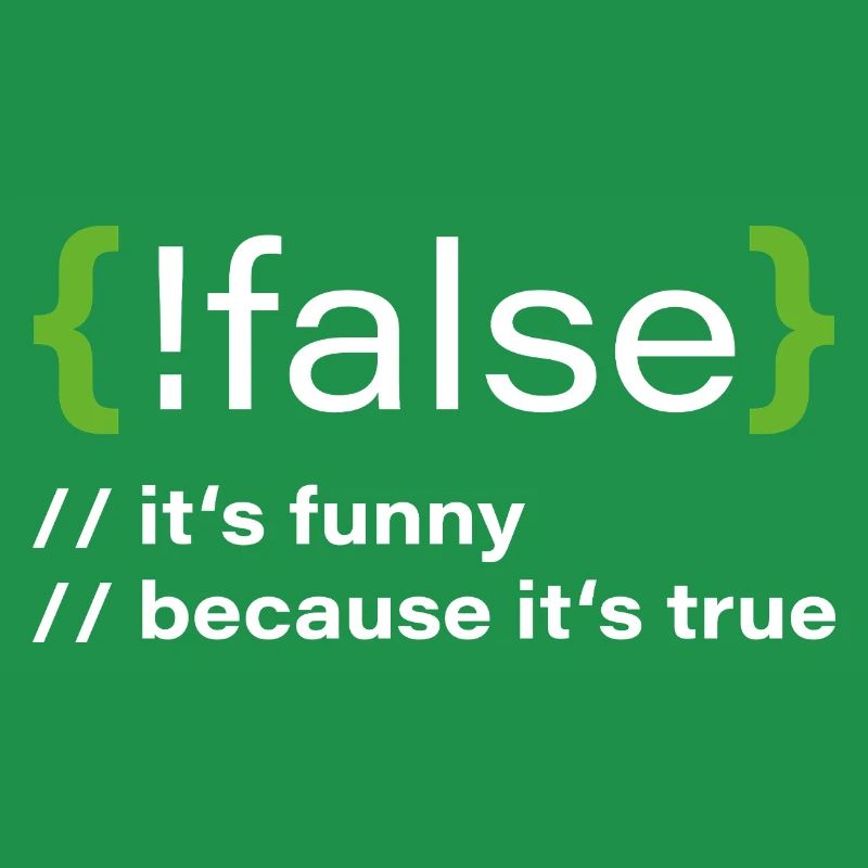 false – Lustiger Programmierer Spruch
