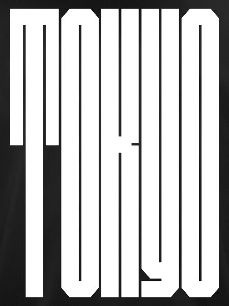 Tokio-Stadt fette Typografie