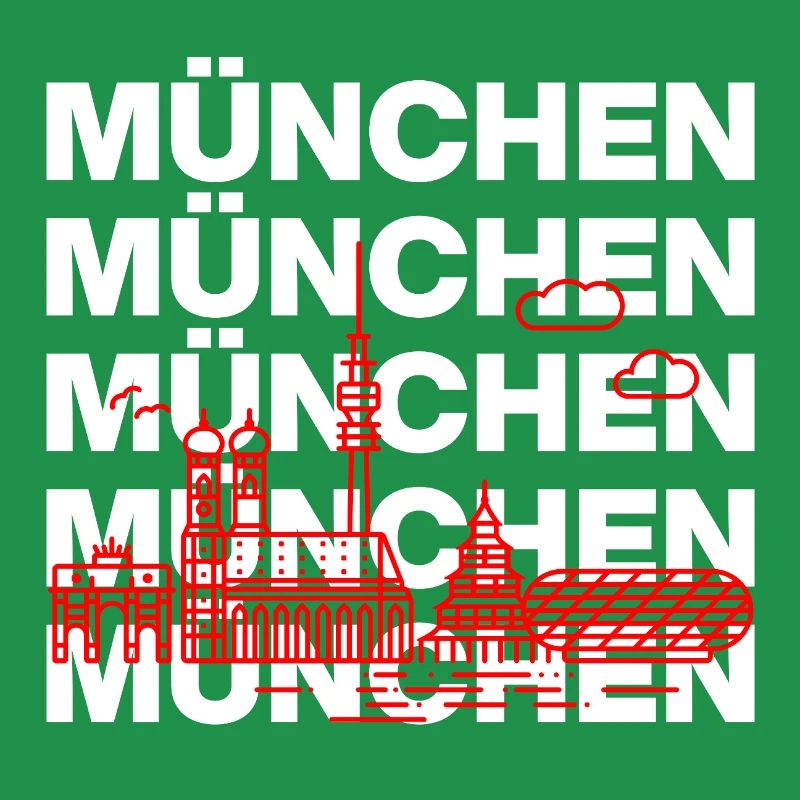 MÜNCHEN SKYLINE STACK – MIA SAN MUNICH