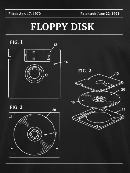 Retro Floppy Disk Blueprint
