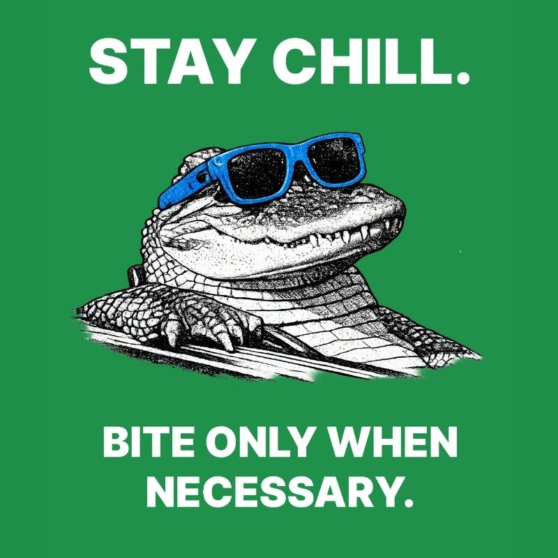 Stay Cool – Conception de mèmes Cool Alligator