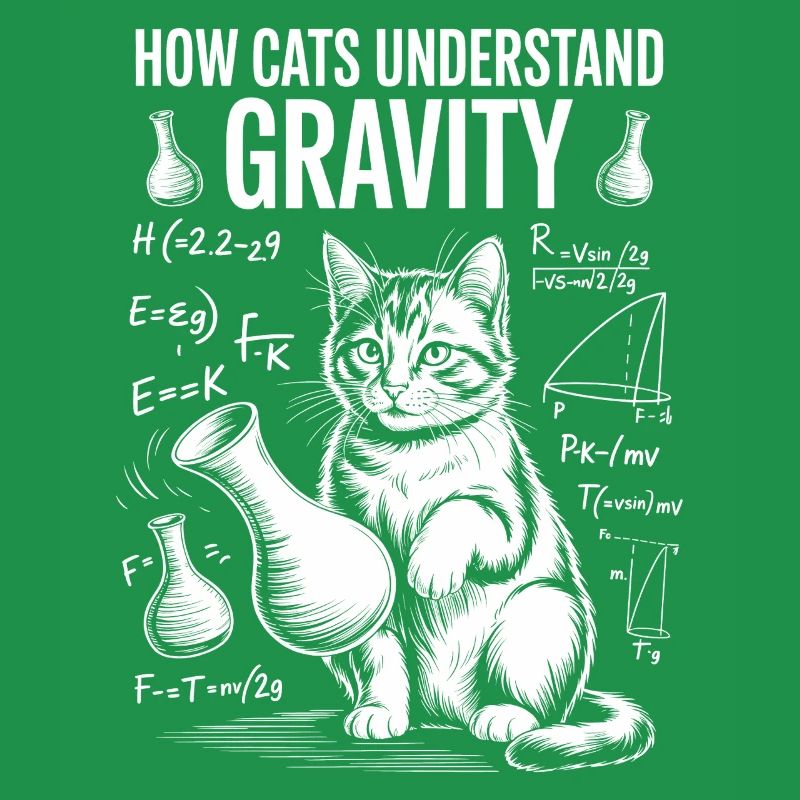 Dictions de chats de physique Blague de maths Cadeau de physique