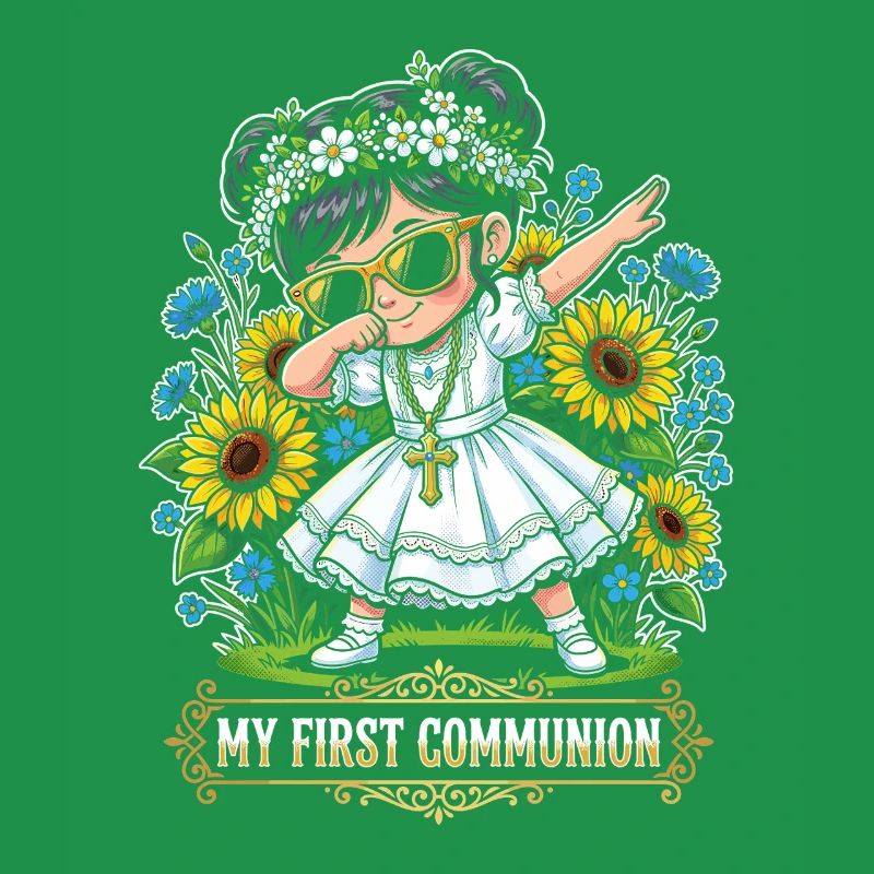 La danseuse de la fleur de la Première Communion