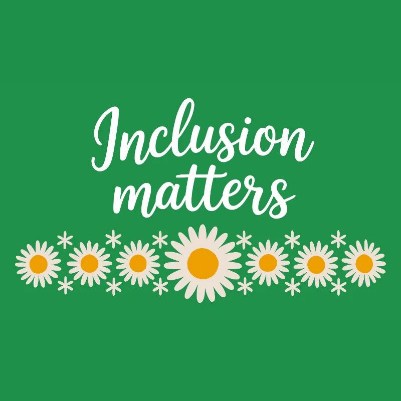 L’inclusion est importante avec un collier de fleurs