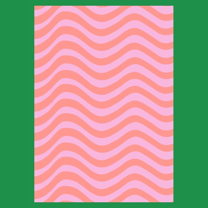 Stripe Wave Pattern - Pink Customizable
