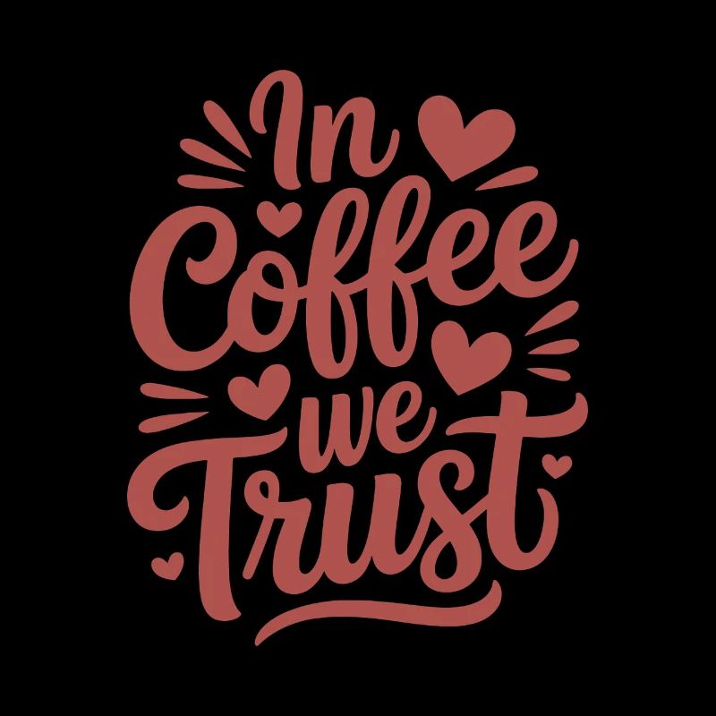 In Kaffee Wir Vertrauen Herzdesign