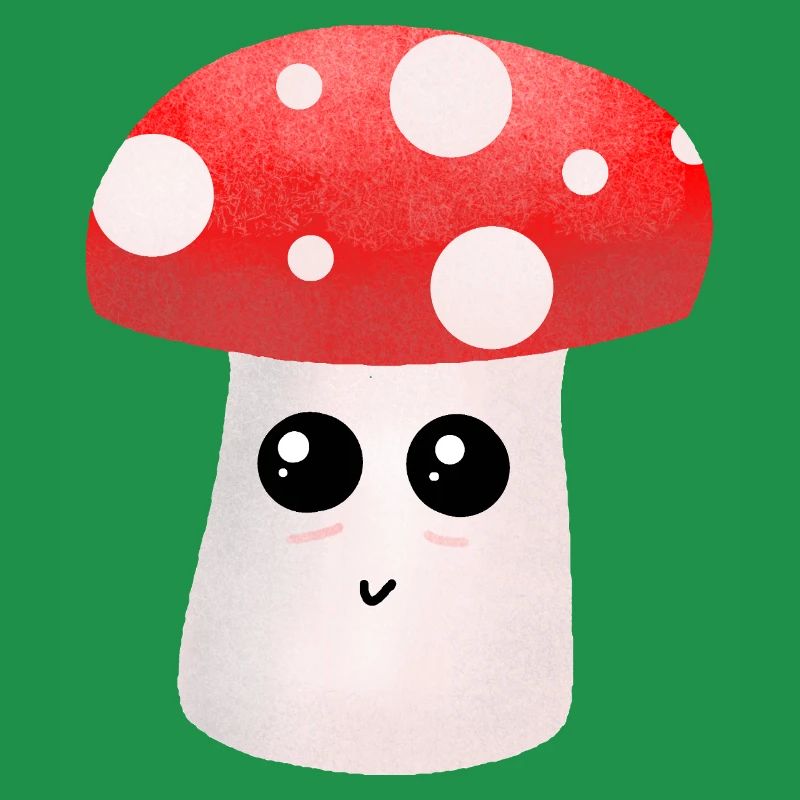 Kawaii Mushroom Buddy with Dots