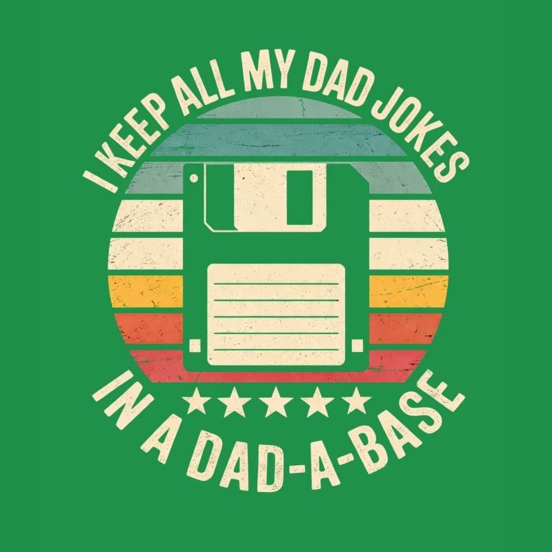Retro Diskette Humor Dad Witze Database Datenbank