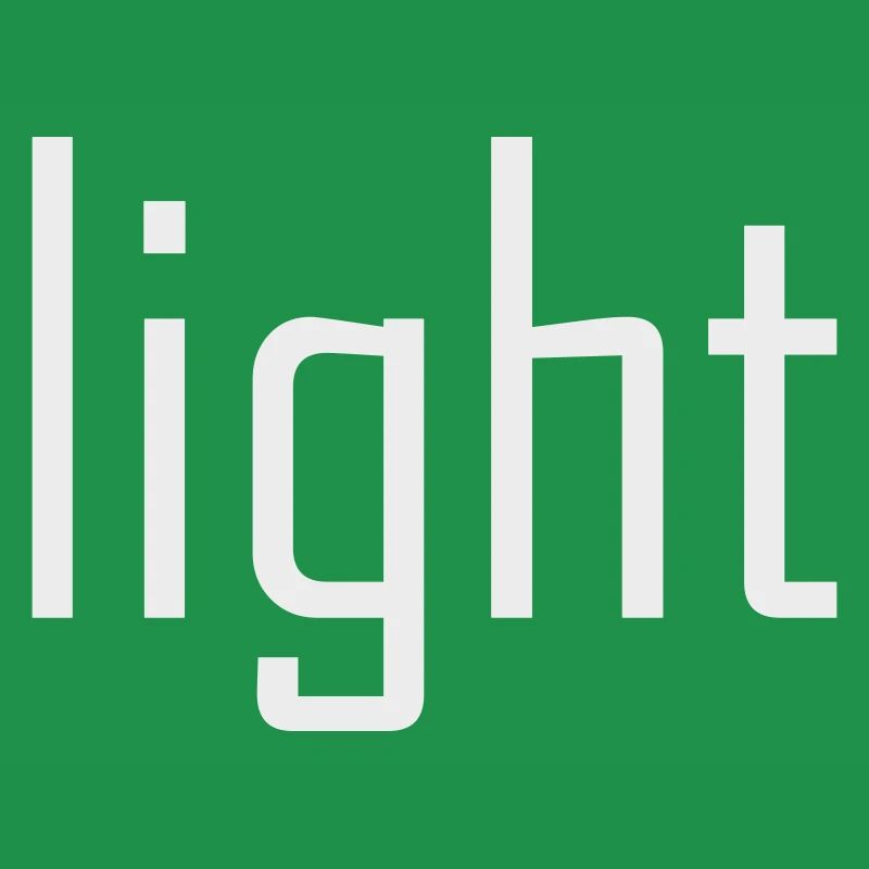 Bright Light Light - typography on black sun