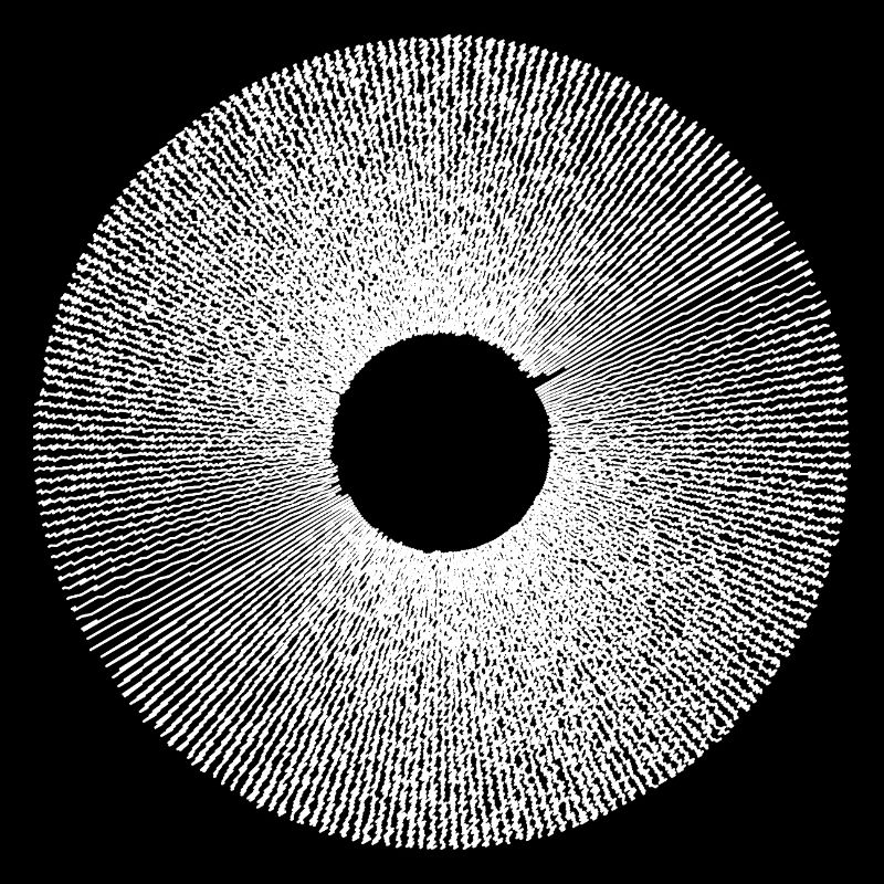 Iris-Ringburst-Radialmuster