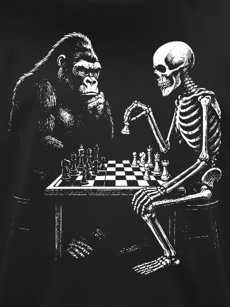 Gorilla-Skelett-Schachduell