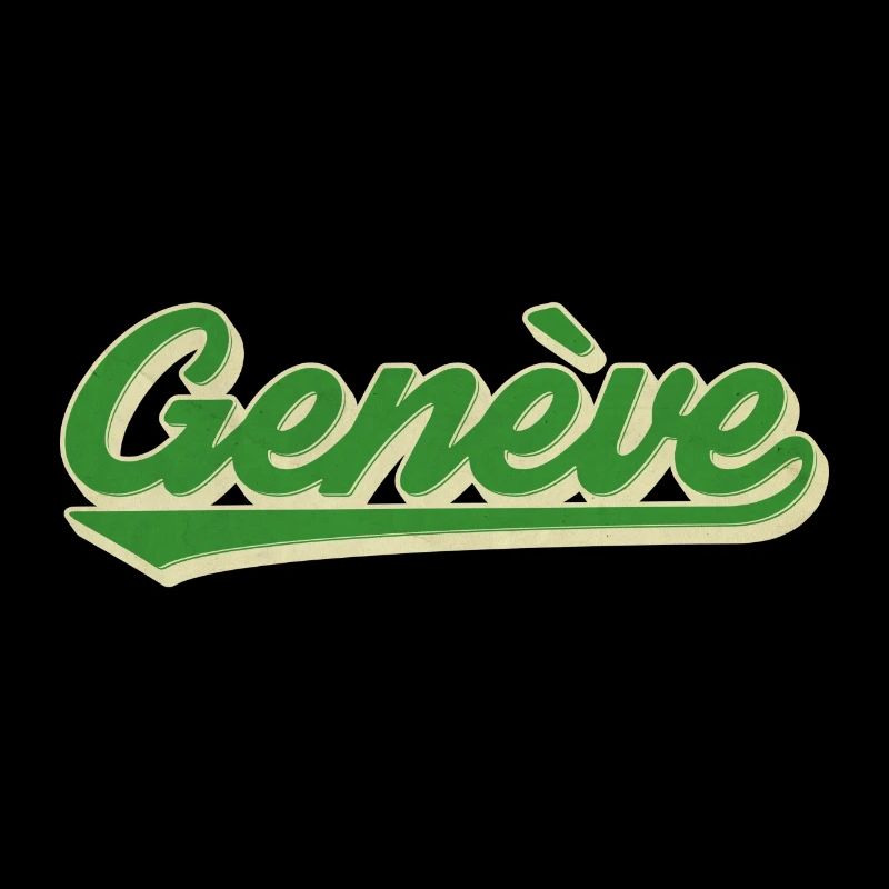 Genève Grün Retro Script