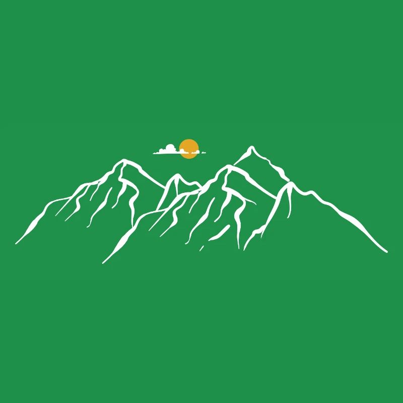 Minimalist Mountain Range Artwork