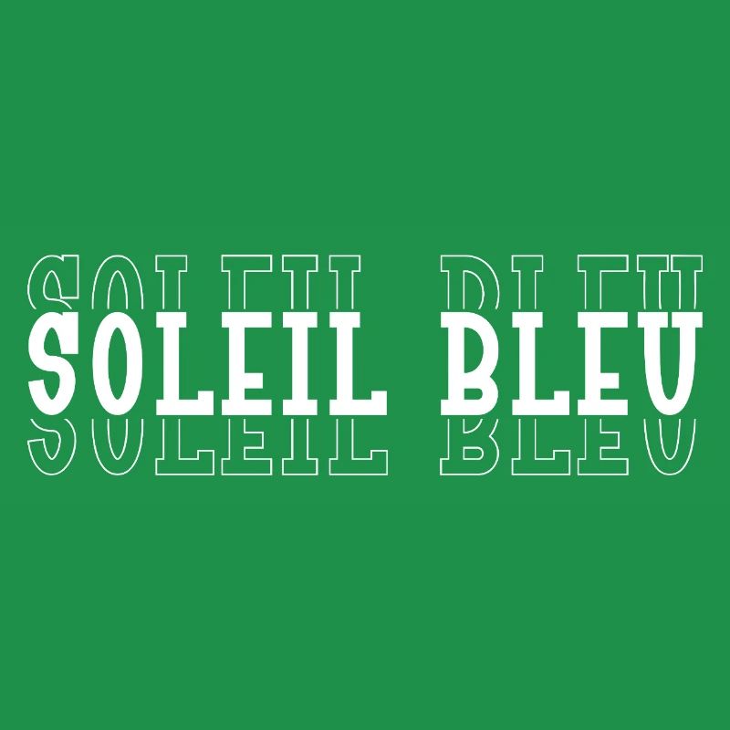Typografisch Blaue Sonne