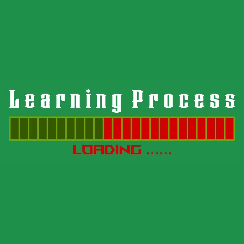 Learning Process Loading black shirt