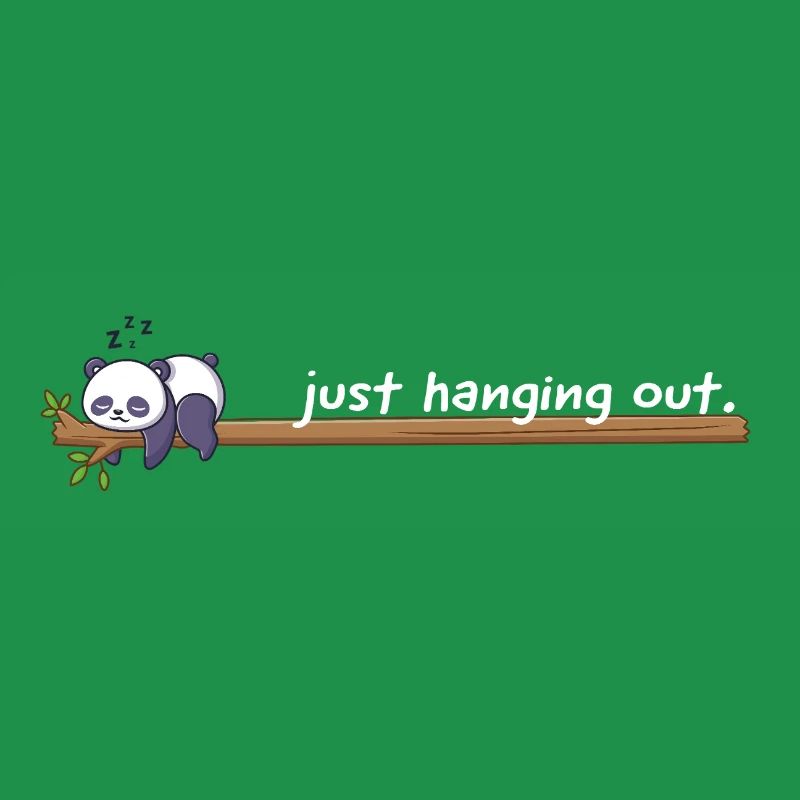 Just Hanging Out – Süßes Panda Chill Design