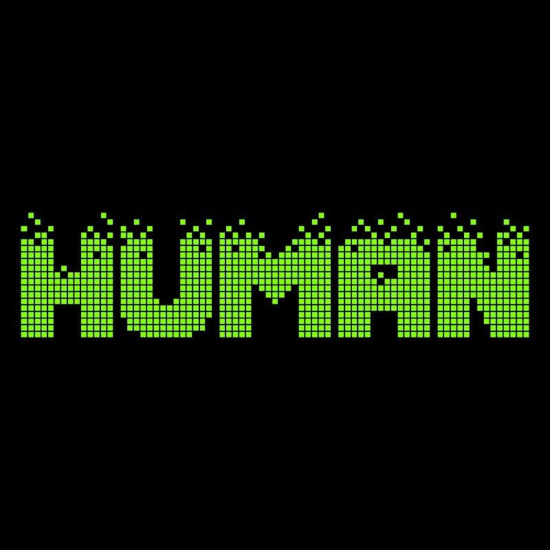 HUMAN Neon Pixel Glitch
