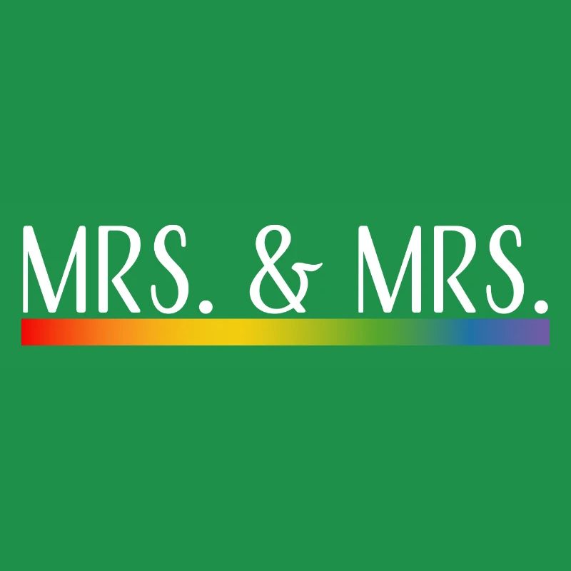 Rayures arc-en-ciel Mme et Mme blanches