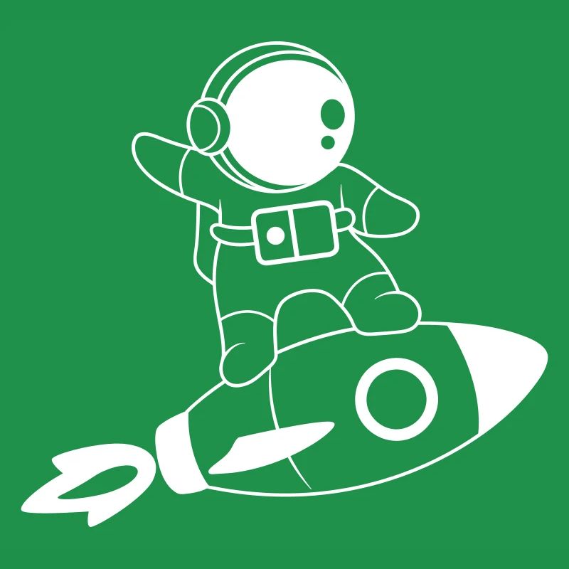 ASTRONAUT ROCKET SPACE SPACE STAR FLY MOTIF