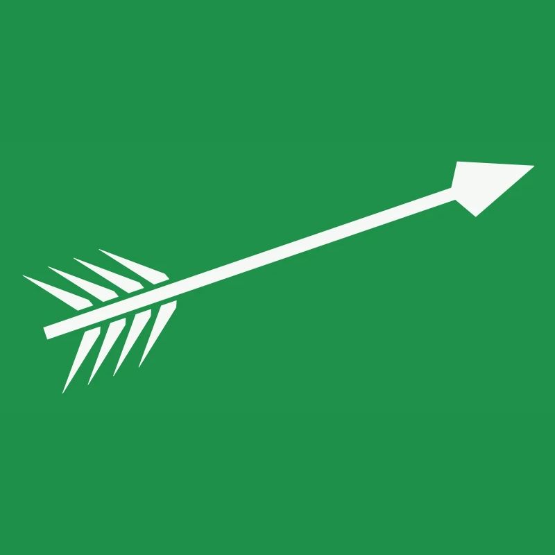 Flèche blanche avec plume