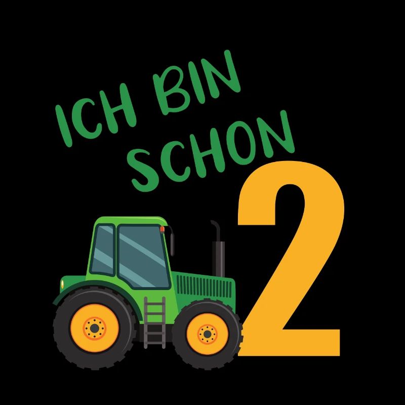 Traktor Trecker ich bin schon 2 Geburtstag Design