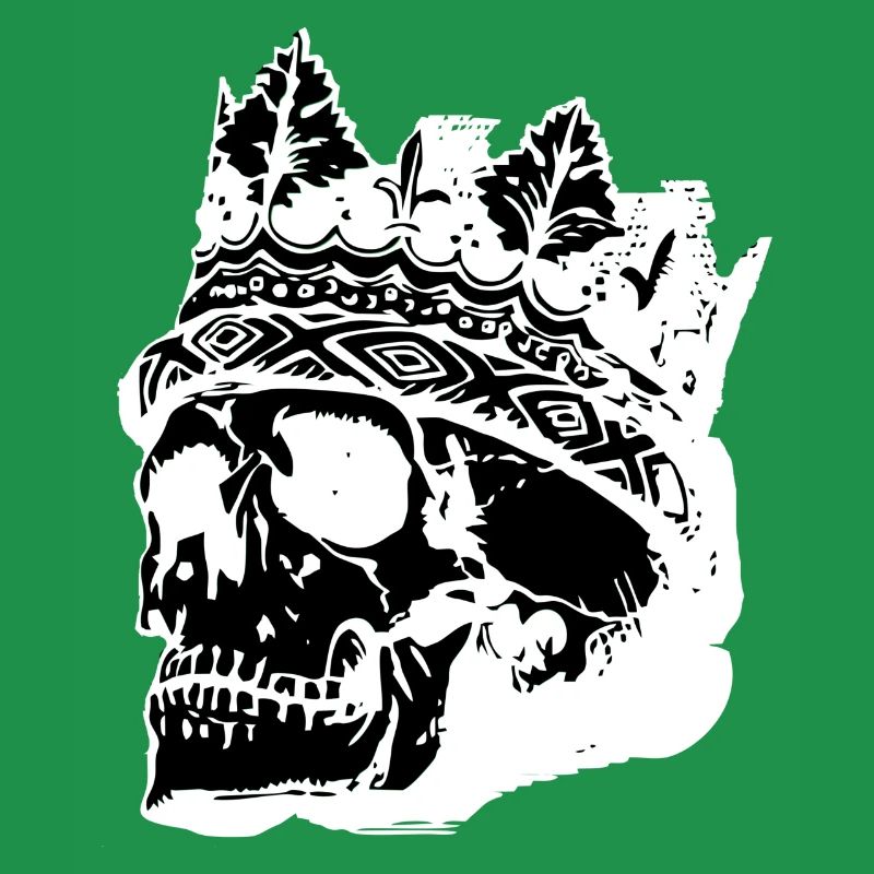 Totenkopf mit Krone