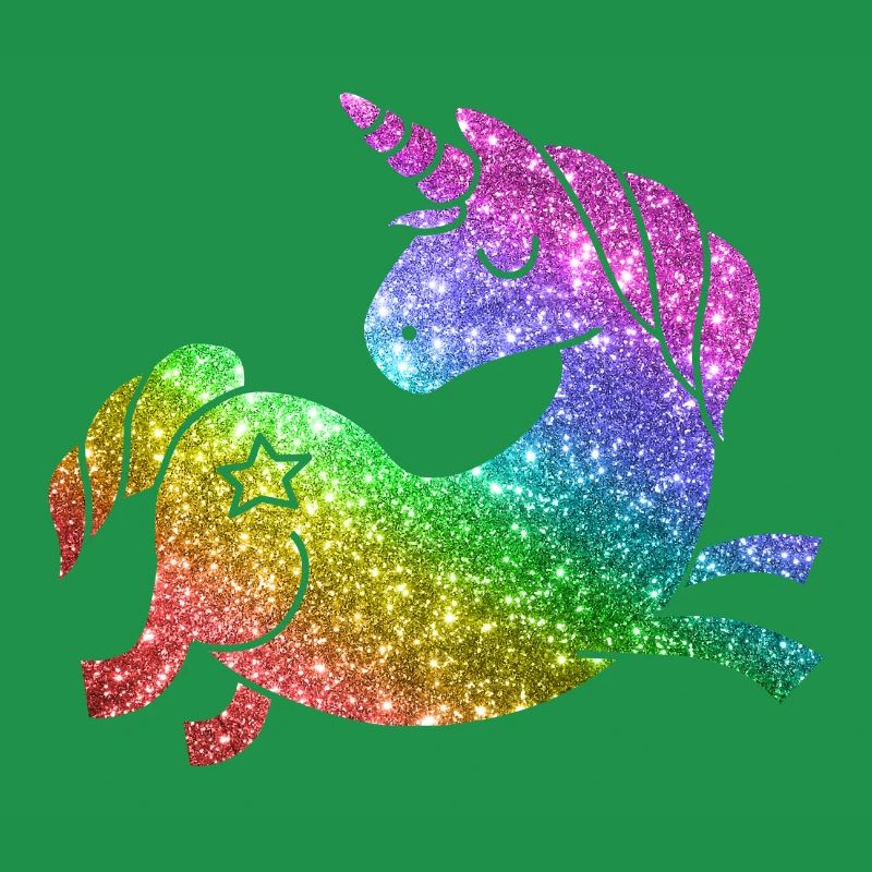 Regenbogen Glitzer Einhorn - Unicorn