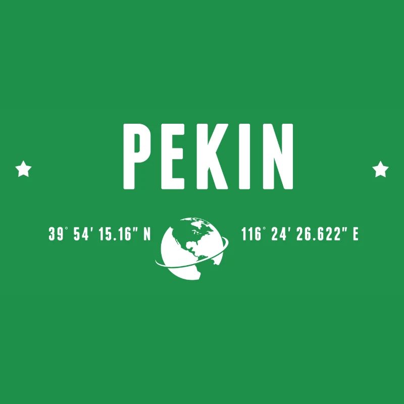 Beijing Stylized Geographical Coordinates