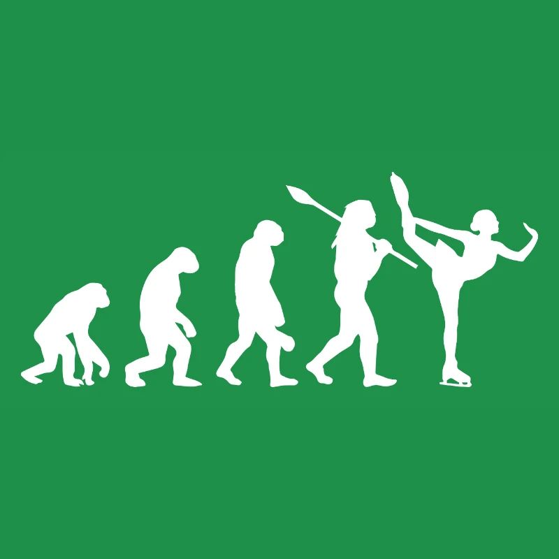 Entwicklung des Mannes, Eiskunstlauf-Mädchen, Eislauf-Mädchen