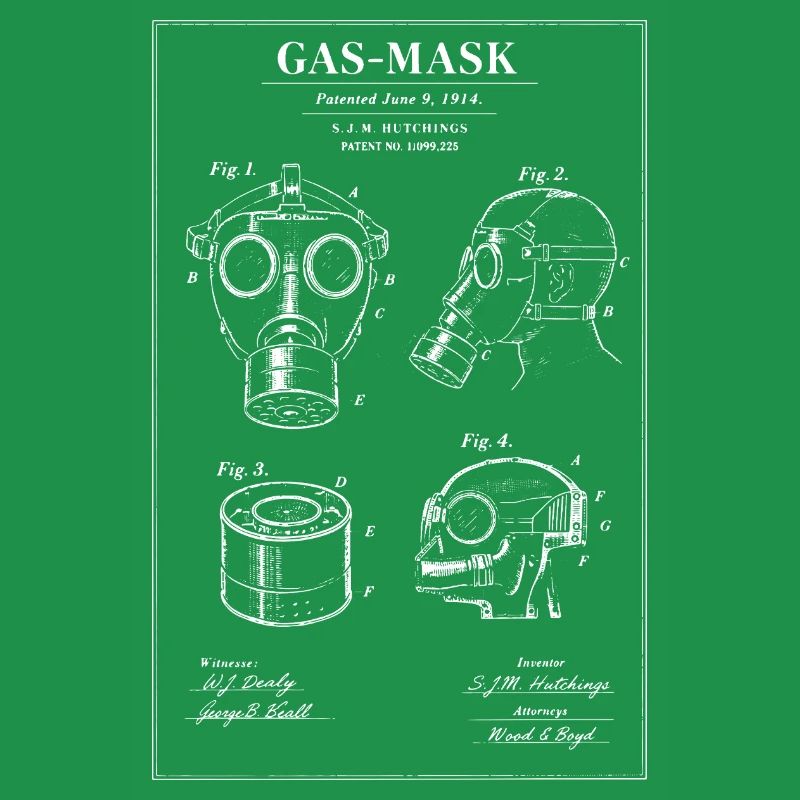 Schéma du plan du masque à gaz