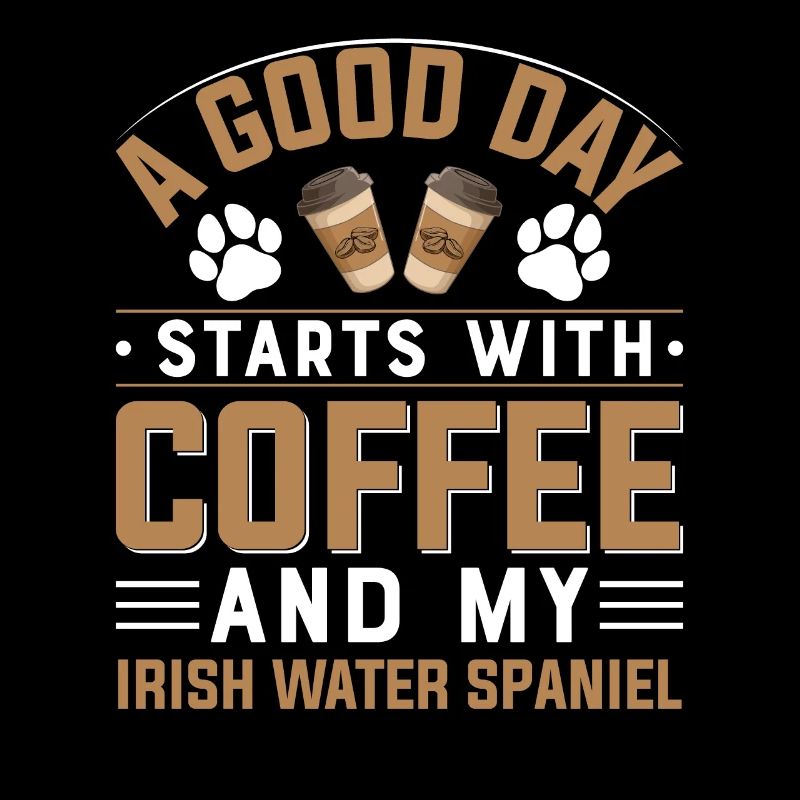 Irish Water Spaniel Coffee Drinking Caffeine Dogs