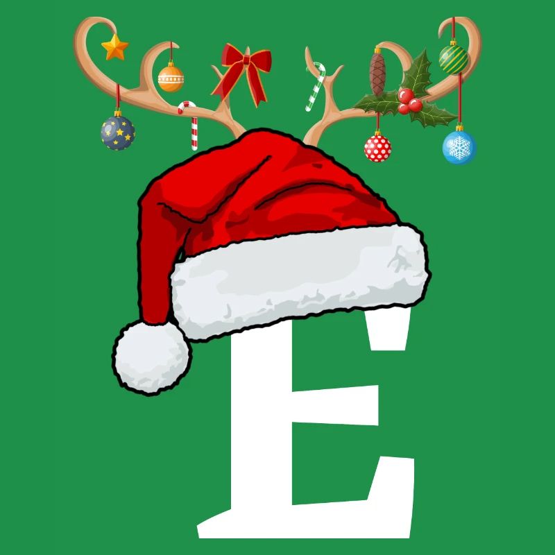 Lettre E bonnet de Noël