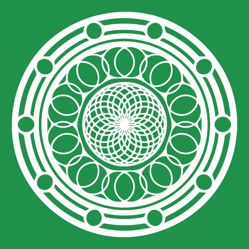 Geometric Flowers Mandala Round Pattern Shape