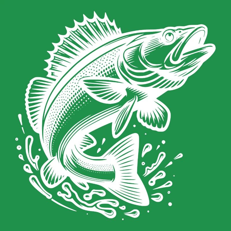 Jumping Zander Fish