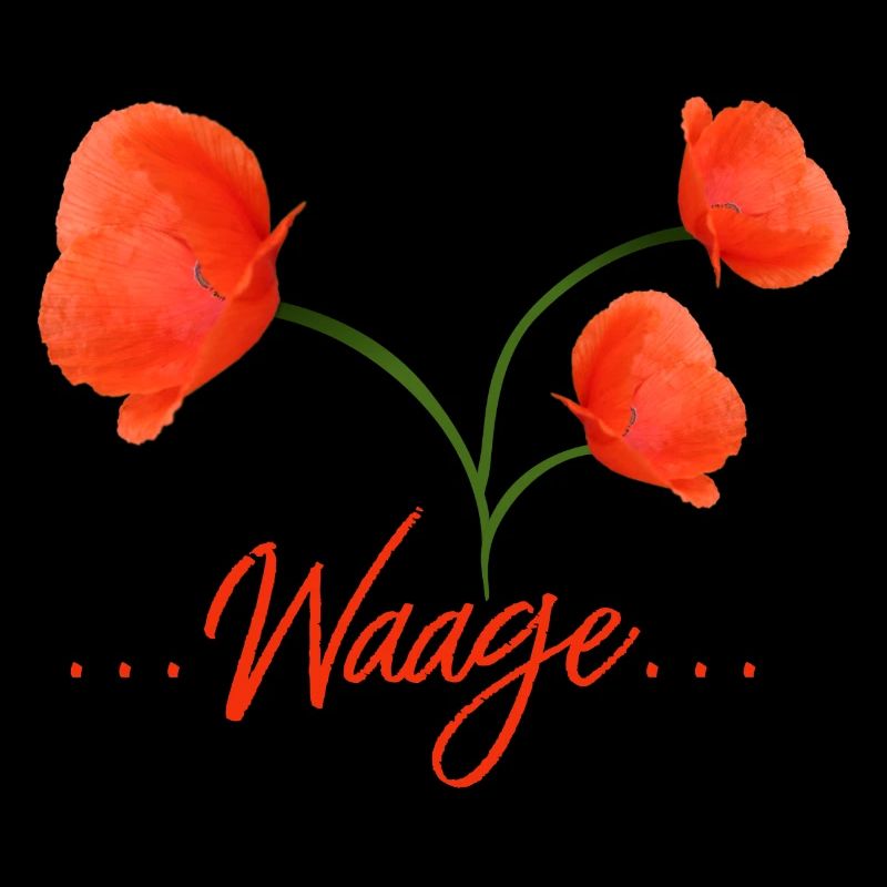 Waage Sternzeichen Waage Libra Mohn Klatschmohn