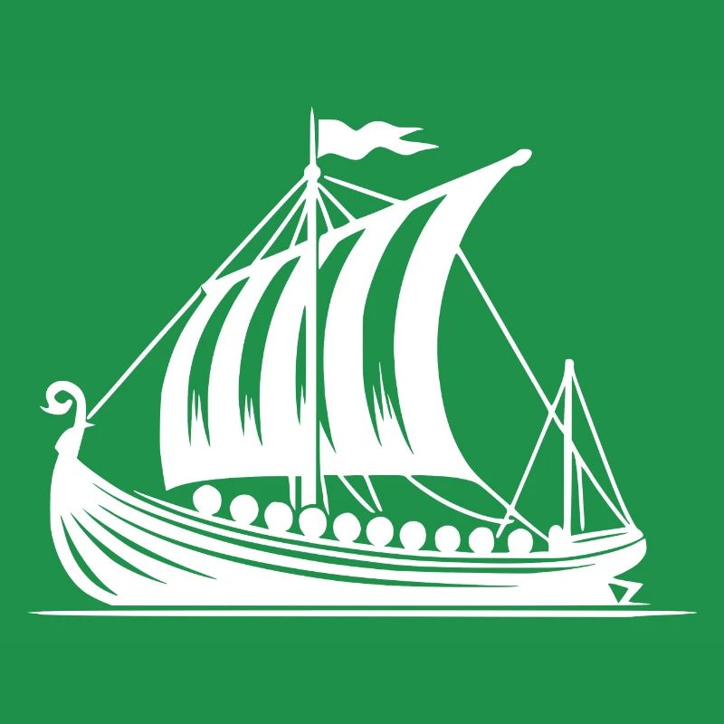 Conception de voile de style viking de bateau-dragon