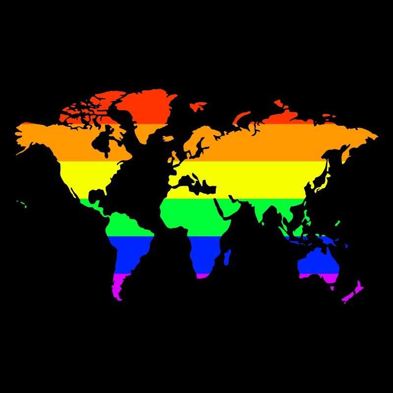 Rainbow World - Drapeau du monde de sortie