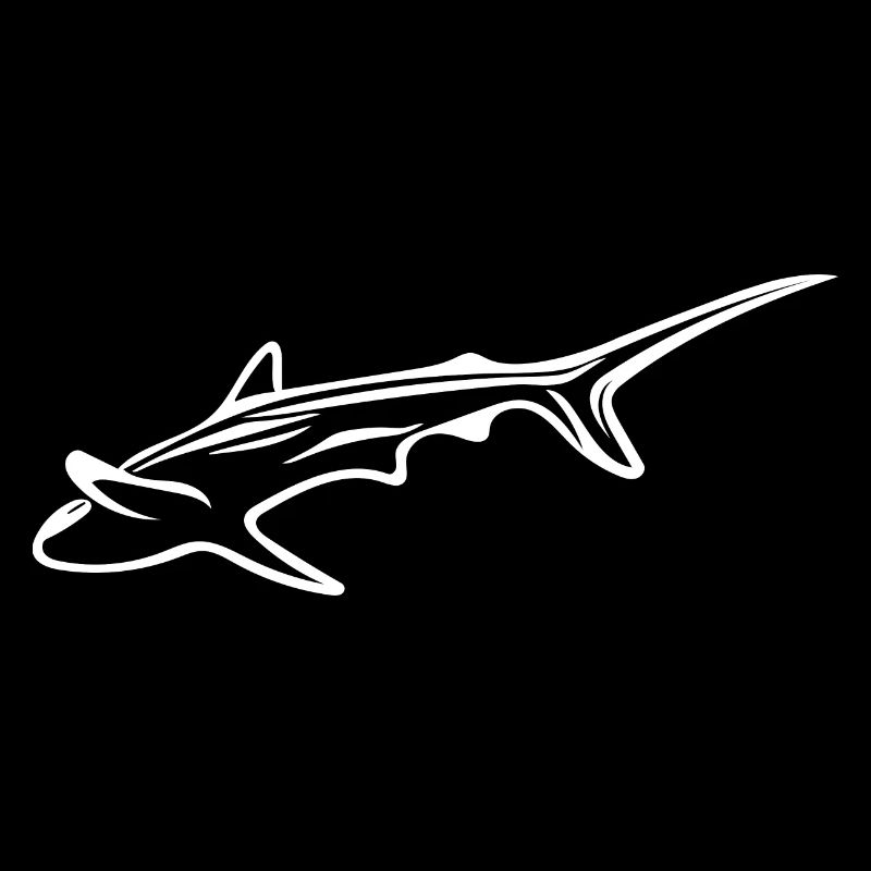 Elegant shark in drift current