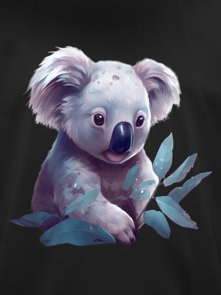 Süsser Koala mit Eukalyptusblatt