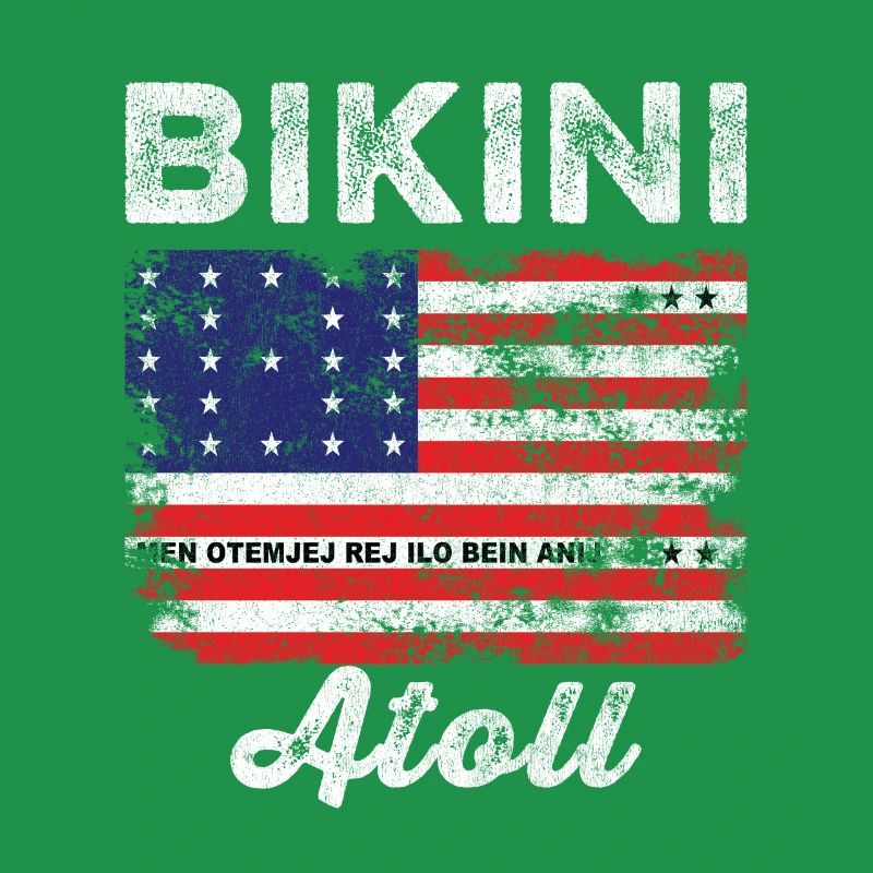 Drapeau de l’atoll de Bikini en détresse Drapeau de Bikini