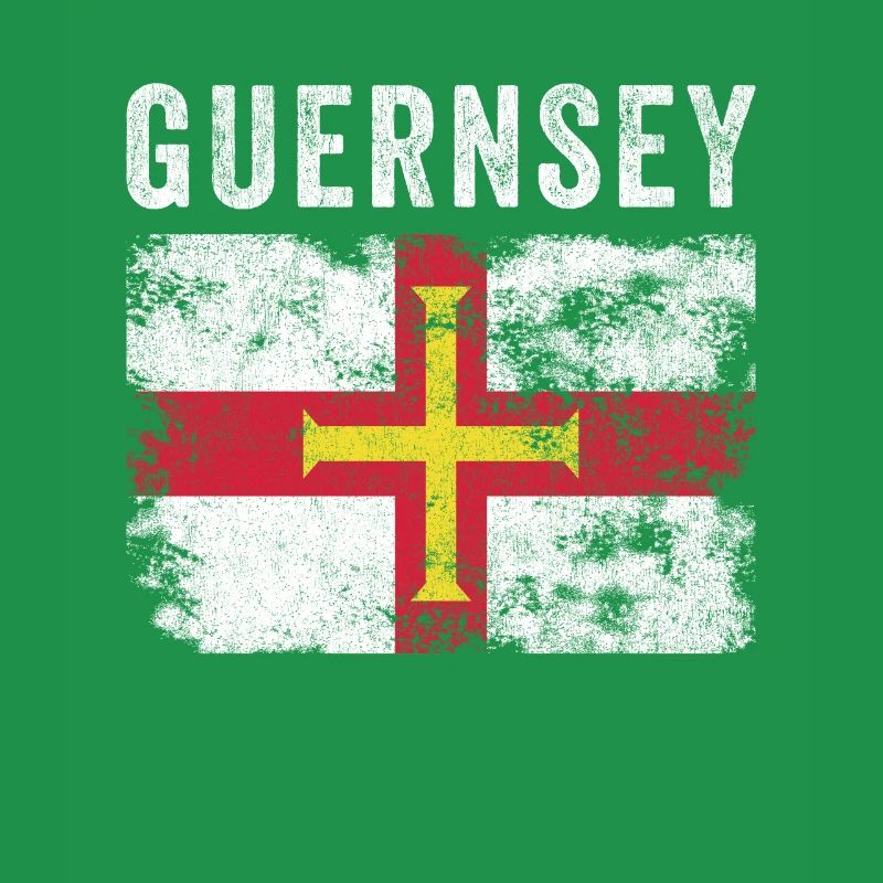 Guernsey Flag Distressed - Guernsey Flag