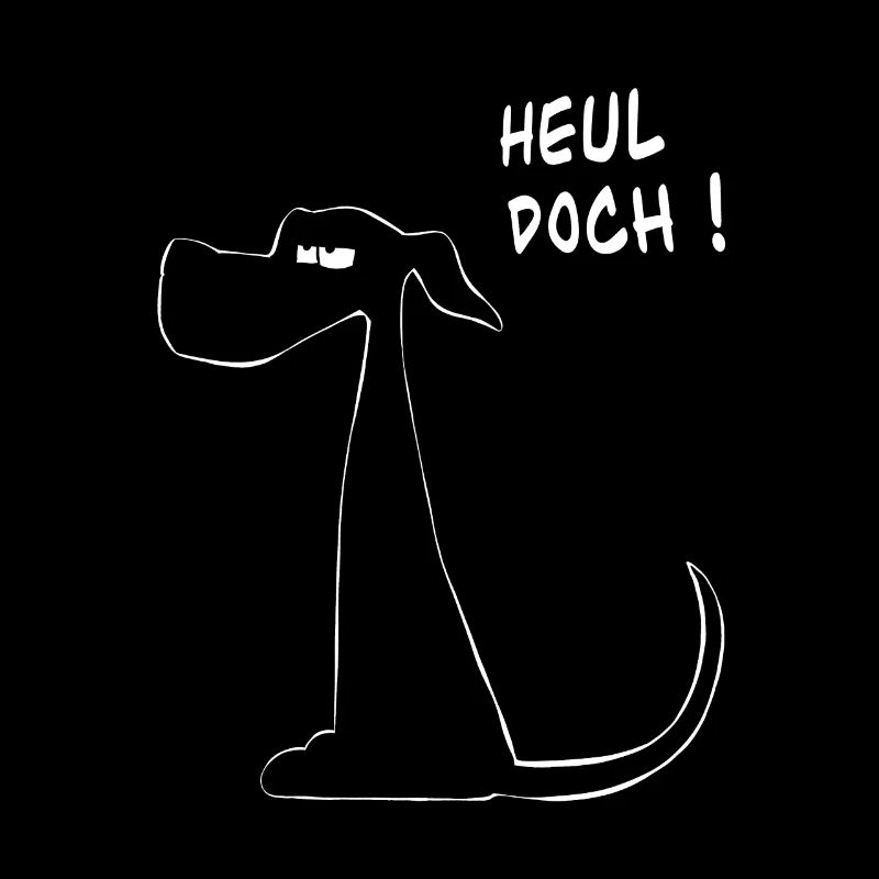 lustiger Comic Hund, mit lustigem Spruch